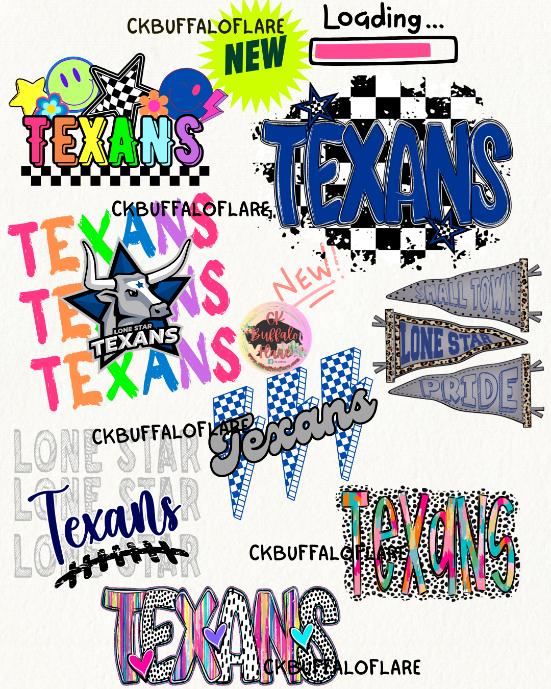 Lone Star Texans (multiple designs)