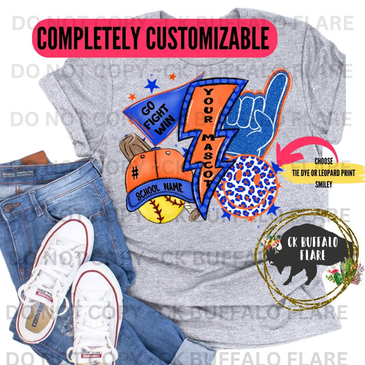 Royal Blue & Orange Medley