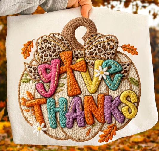 Fall Thanks (faux crochet)