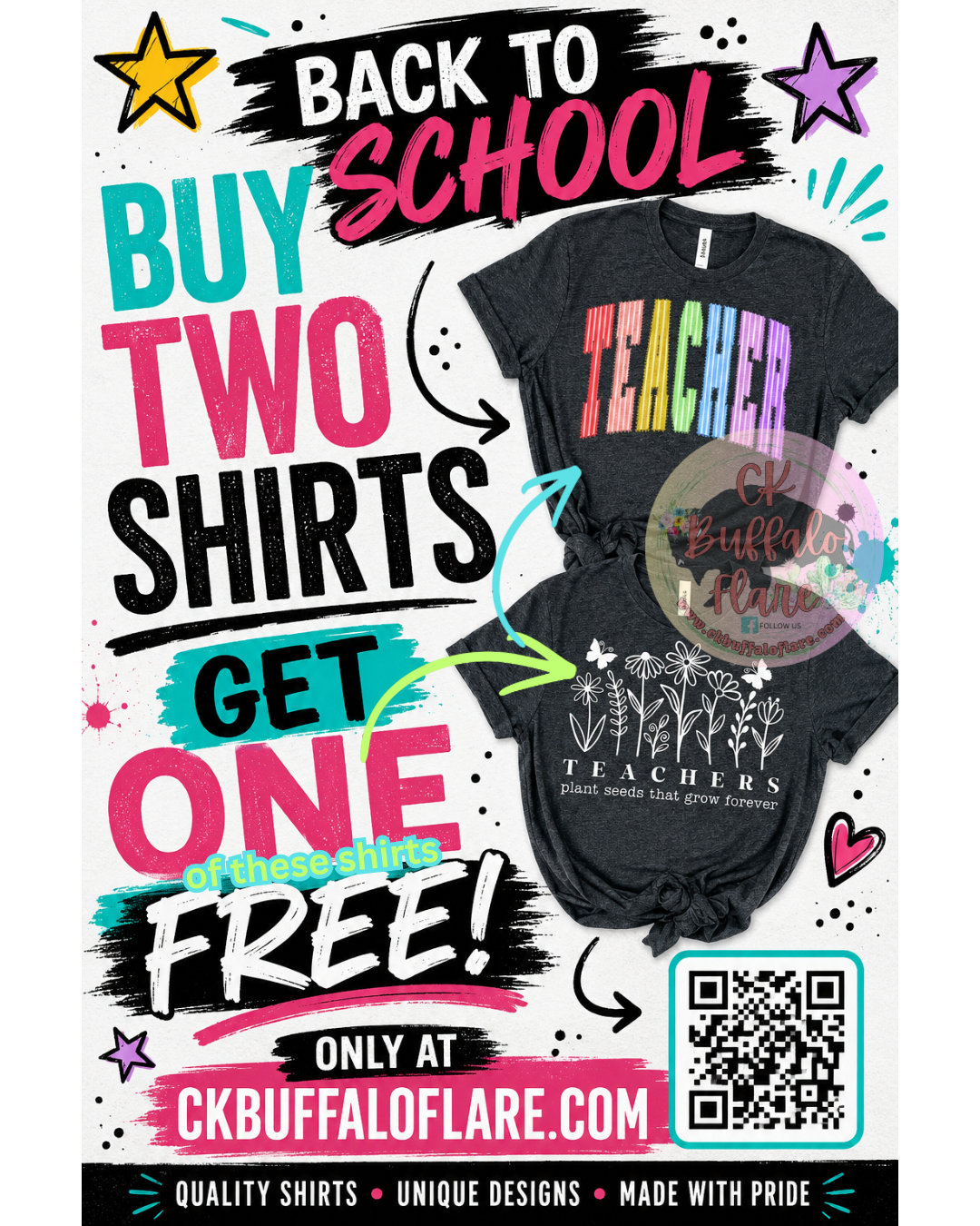 Teacher Tee choose design