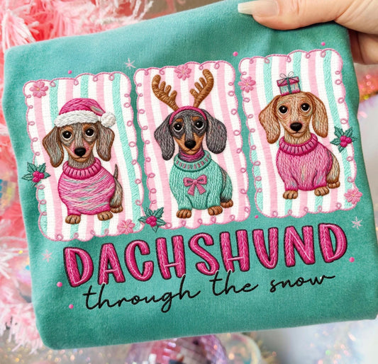 Dachshund through the snow
