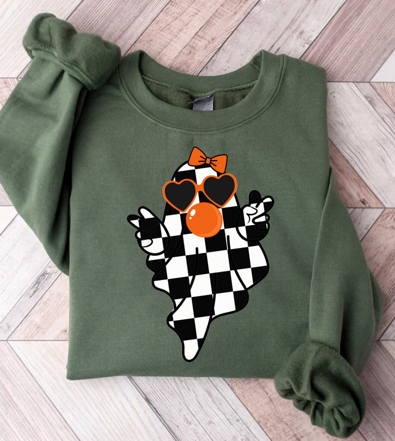 Black & White checkered ghost