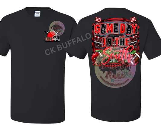Game day in the south - red and black (front & back) as shown