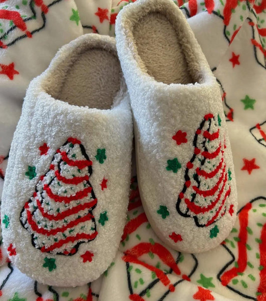 Oh Christmas Tree Slippers (one Medium Left)
