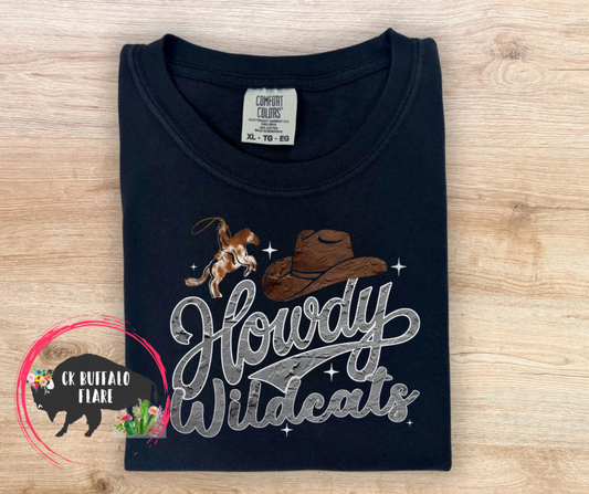 Howdy Wildcats gray/black