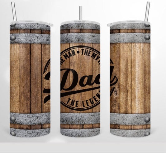 Dad whiskey barrell